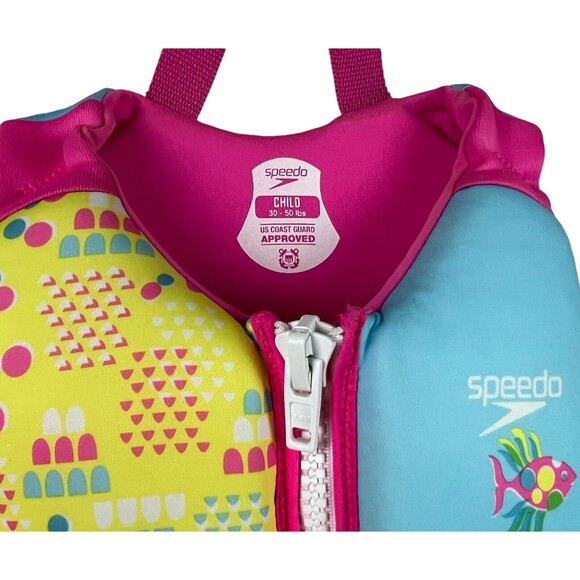Speedo Girls Type III PDF Flotation Life Jacket Vest  Child 30-50 lbs - Picture 3 of 6